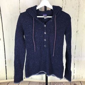 Patagonia Ranchito Wool Hoody Sweater Navy